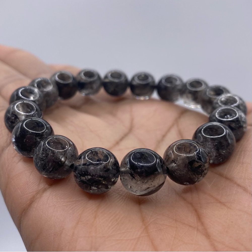 High Quality Herkimer Diamond Crystal Bracelet 11.5mm - Picture 4 of 9